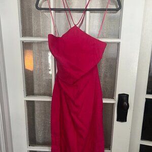 Milly Blair Halter Neck Pink Midi Dress Size 6 NWOT